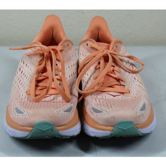 Hoka One One Clifton 8 Cantaloupe Orange White Running Shoes Women's Size 5.5B - Picture 2 of 5